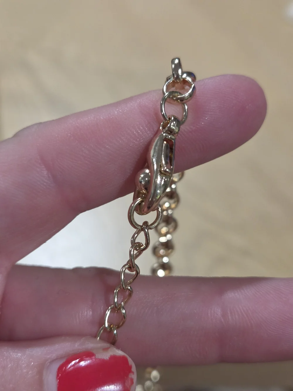 Betsey Johnson Nautical Anchor Charm Layered Gold Tone  Necklace